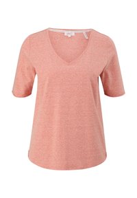 s.Oliver À BORD ROULOTTÉ - T-shirt basic - papaya