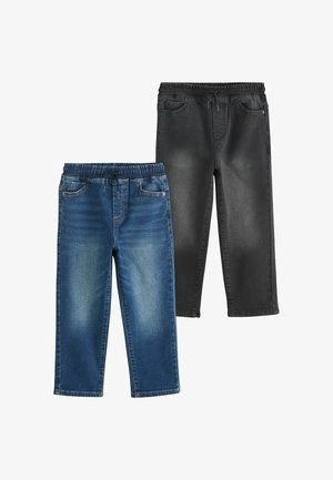 Next, REGULAR FIT - LOOSE FIT STRETCH ELASTICATED WAIST JEANS 2 PACK - Straight leg jeans - black navy