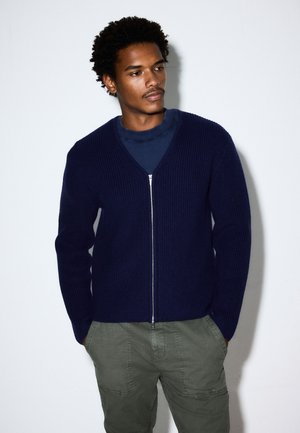 Next RELAXED FIT ZIP THROUGH  - Cardigan - navy blue