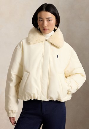 Polo Ralph Lauren, HIGH-PILE-COLLAR DOWN PUFFER JACKET - Пухено яке - estate cream