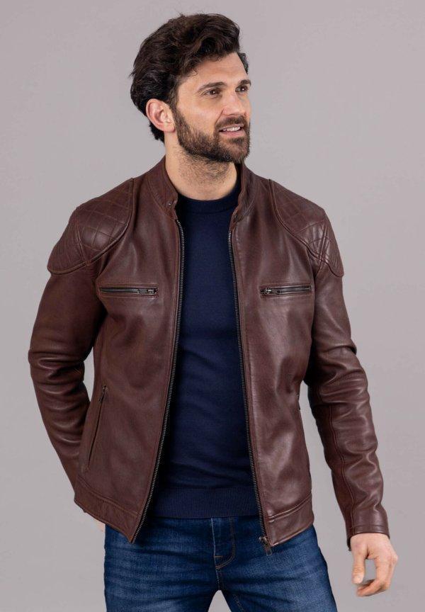 STONECROFT - Leather jacket - tan2