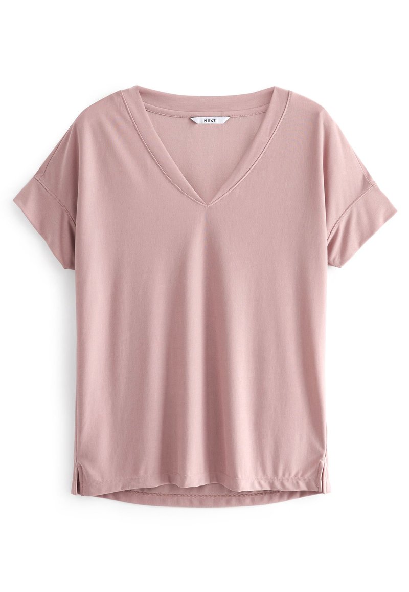 Next T-shirt basic donkerroze