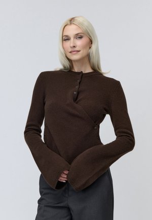 LeGer by Lena Gercke, JOREEN JUMPER - Gilet - dark brown