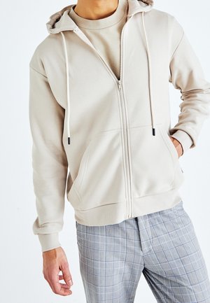 Tröja med dragkedja - off-white