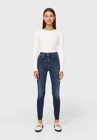 Stradivarius Džínsy skinny fit - dark blue