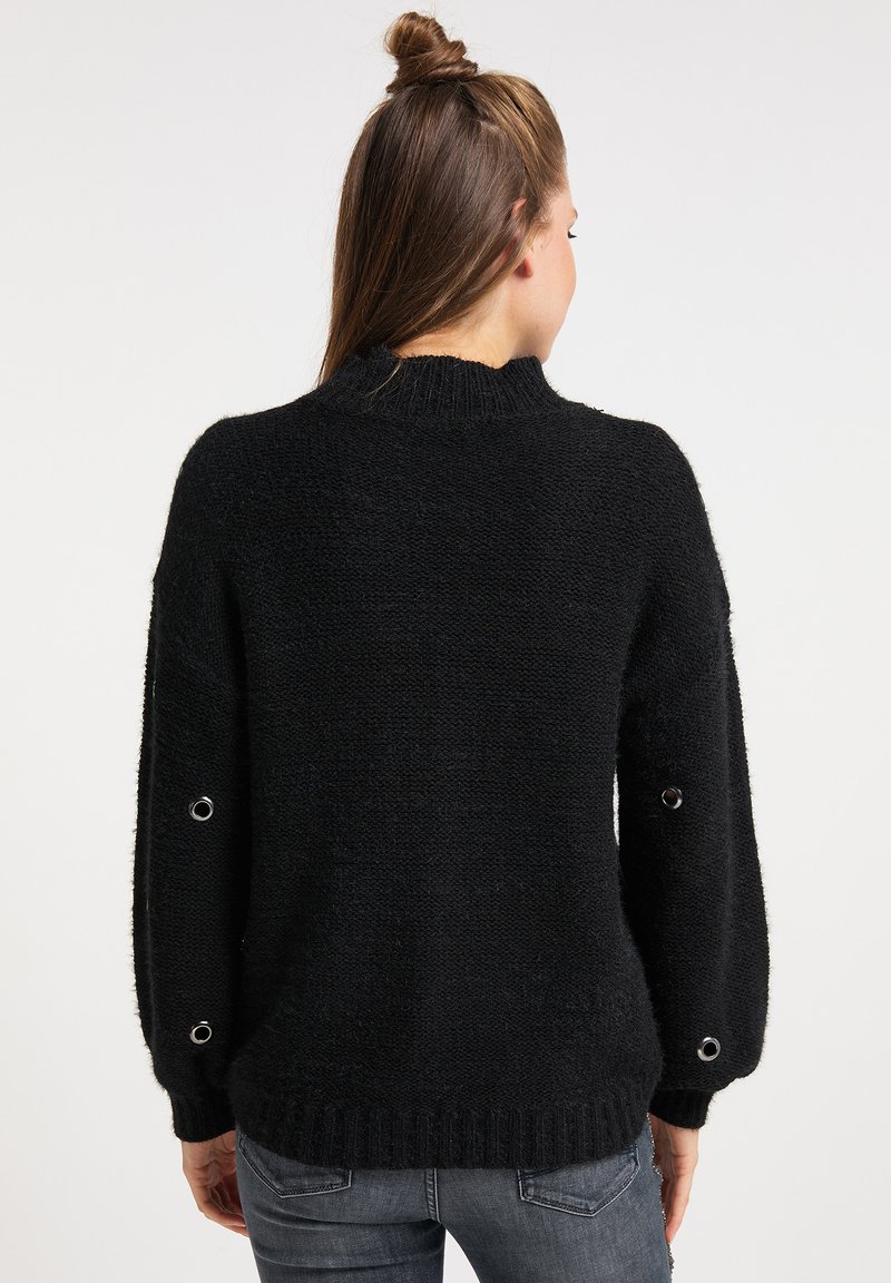 Damen Strickjacken | myMo ROCKS Strickpullover schwarz - II88040 Damen Strickjacken | myMo ROCKS Strickpullover schwarz - II88040