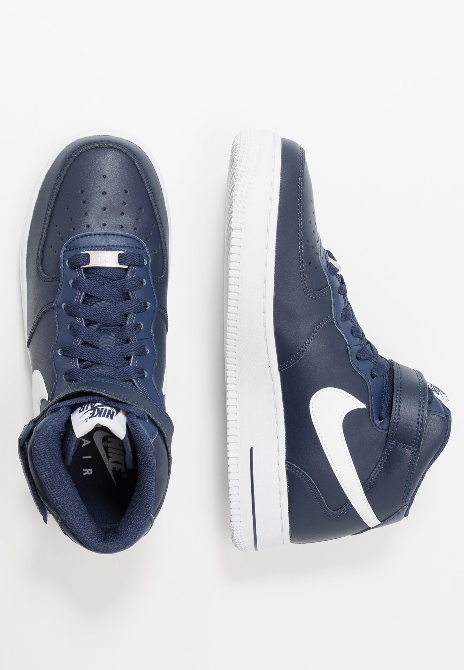 dark blue high top air force ones