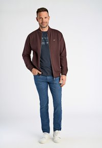 Jack's Sportswear BASEBALL COLLAR - Felpa con zip - dk red