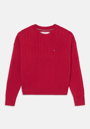 CABLE SWEATER - Jumper - ruby rhubarb