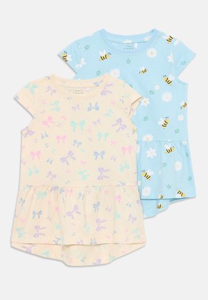 NMFVIGGA 2 PACK - Jersey dress - buttercream/cool blue