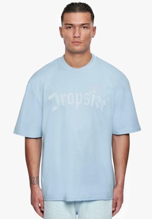 Dropsize HEAVY LOGO PUFFER  - T-shirt print - baby blue