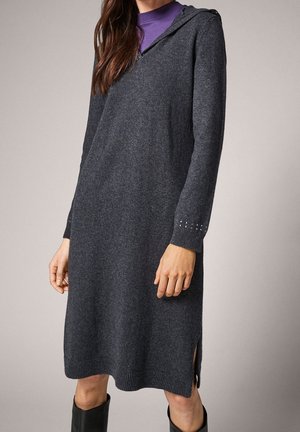 Strickkleid - mottled anthracite