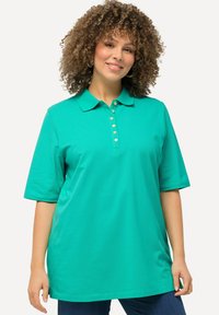 Ulla Popken MANCHES COURTES - Polotričko - turquoise green