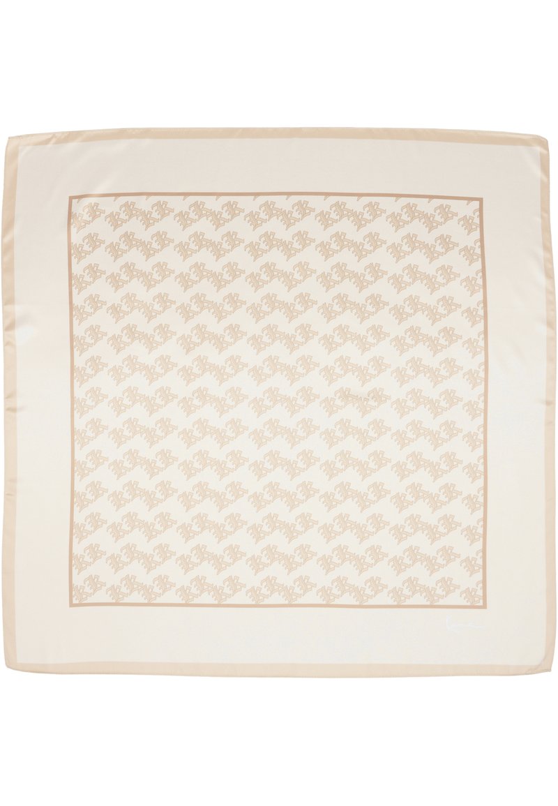 Karl Kani SMALL SIGNATURE  OLD ENGLISH SATIN SCARF - Fuliaras - offwhite taupe