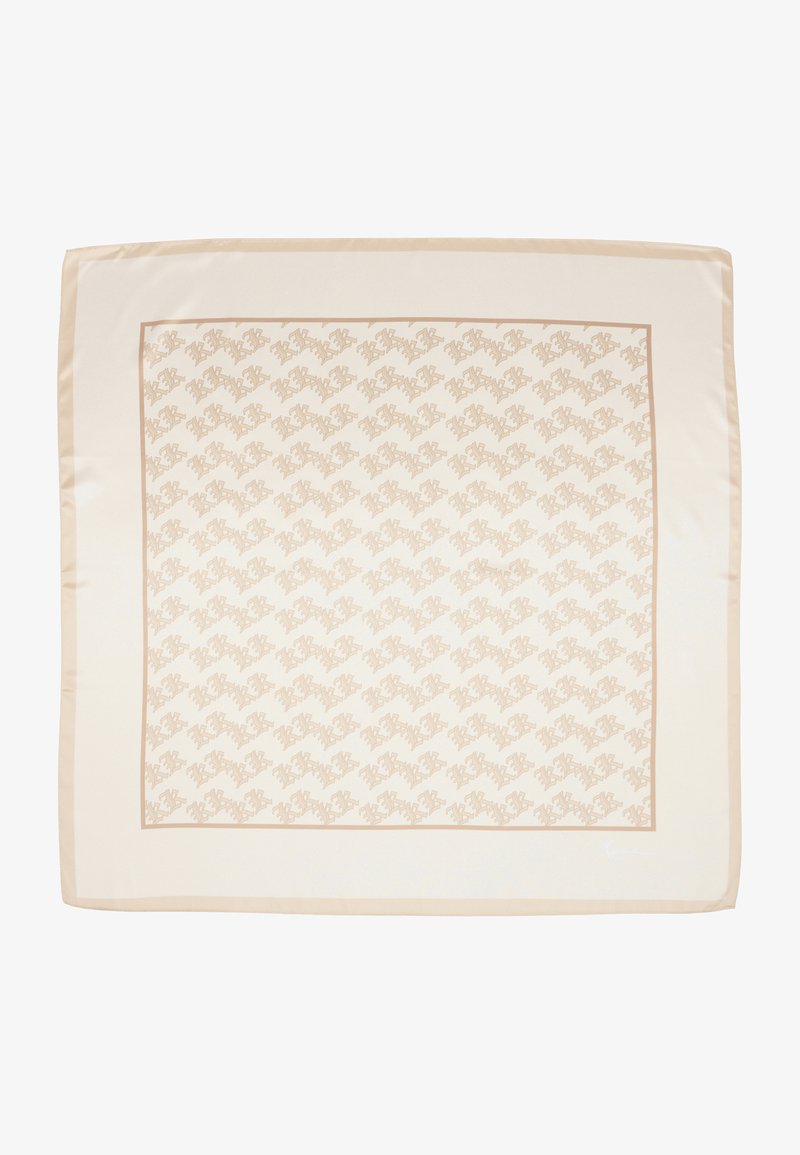 Karl Kani SMALL SIGNATURE OLD ENGLISH SATIN SCARF - Fuliaras - offwhite taupe