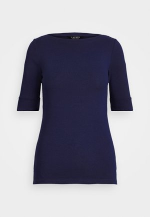 JUDY ELBOW SLEEVE - Jednoduché tričko - navy