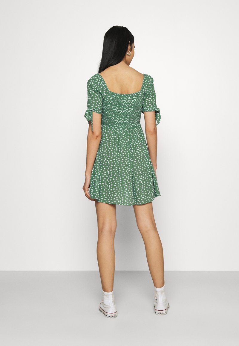 green floral american eagle dress Green Floral Maxi Dress, Women Flowers Sage Green Olive Sleeveless Casual Cute Designer Elegant Plus Size Cocktail Party Summer Designer 2XL main image 0