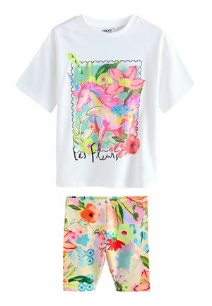 SET - Leggings - Trousers - white unicorn