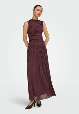 JDY, DRESS JDYUSO LONG DRESS - Robe longue - rum raisin