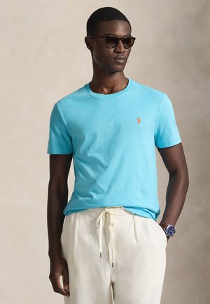 CUSTOM SLIM FIT JERSEY CREWNECK T-SHIRT - T-Shirt basic - perfect turquoise