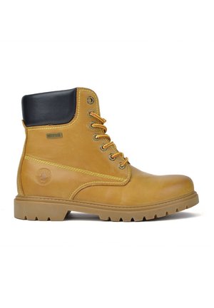 Botines con cordones - mostaza