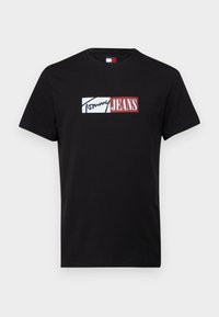 SLIM ENTRY GRAPHIC TEE - Printtipaita - black