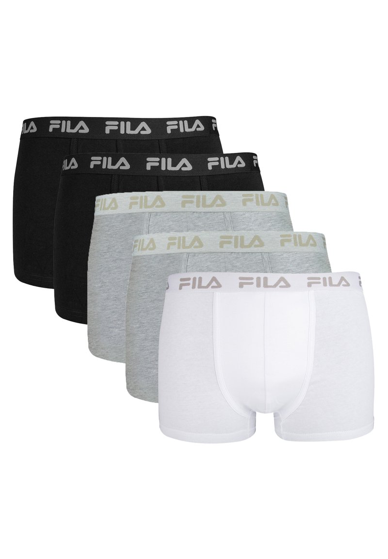 Fila BOXERSHORTS 5 PACK - Calzoncillos - schwarz/grau/weiß