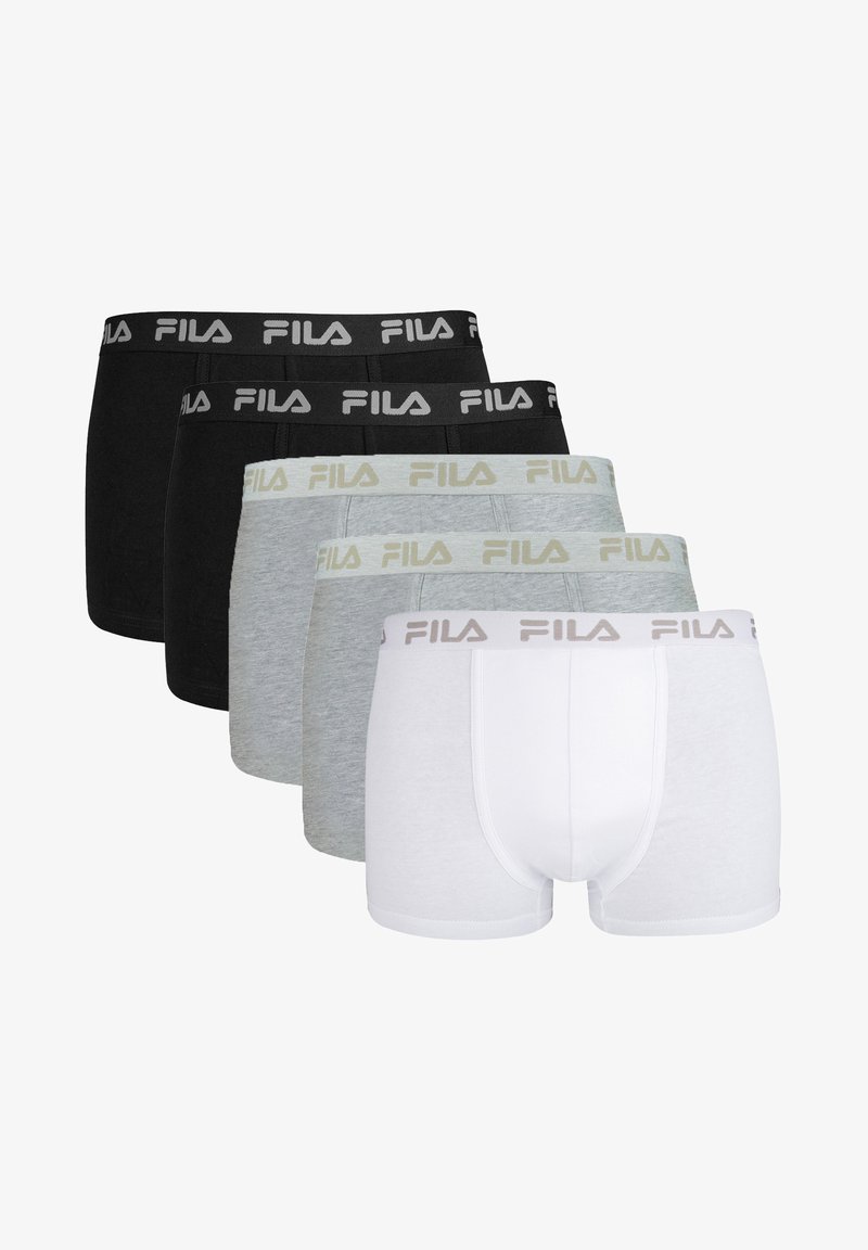 Fila BOXERSHORTS 5 PACK - Calzoncillos - schwarz/grau/weiß