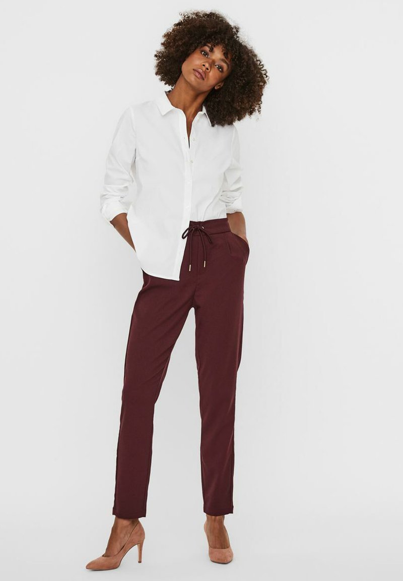 Vero Moda Broek donkerrood