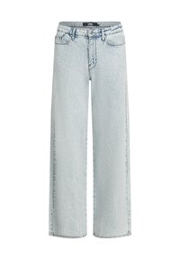 WIDE-LEG MID-RISE - Flared Jeans - light blue denim