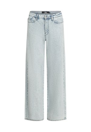 KARL LAGERFELD WIDE-LEG MID-RISE - Bő szárú farmerek - light blue denim