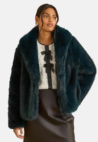 SHAWL COLLAR - Winterjas - teal blue