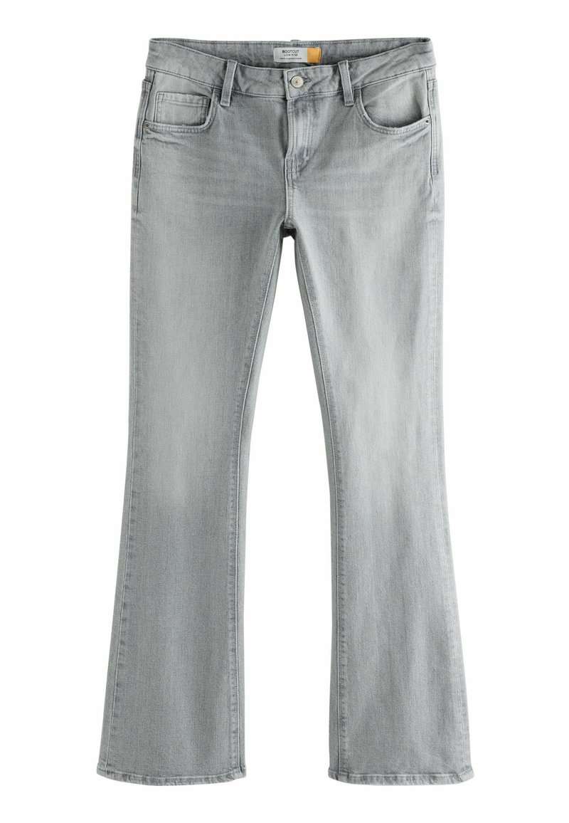 Uitgebrede jeans in lichtgrijze denim, met vijf zakken, riemlussen en een subtiele wassing voor een casual uitstraling.