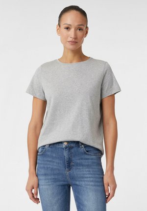 comma casual identity MIT SEITLICHEM LOGO - T-Shirt basic - steingrau