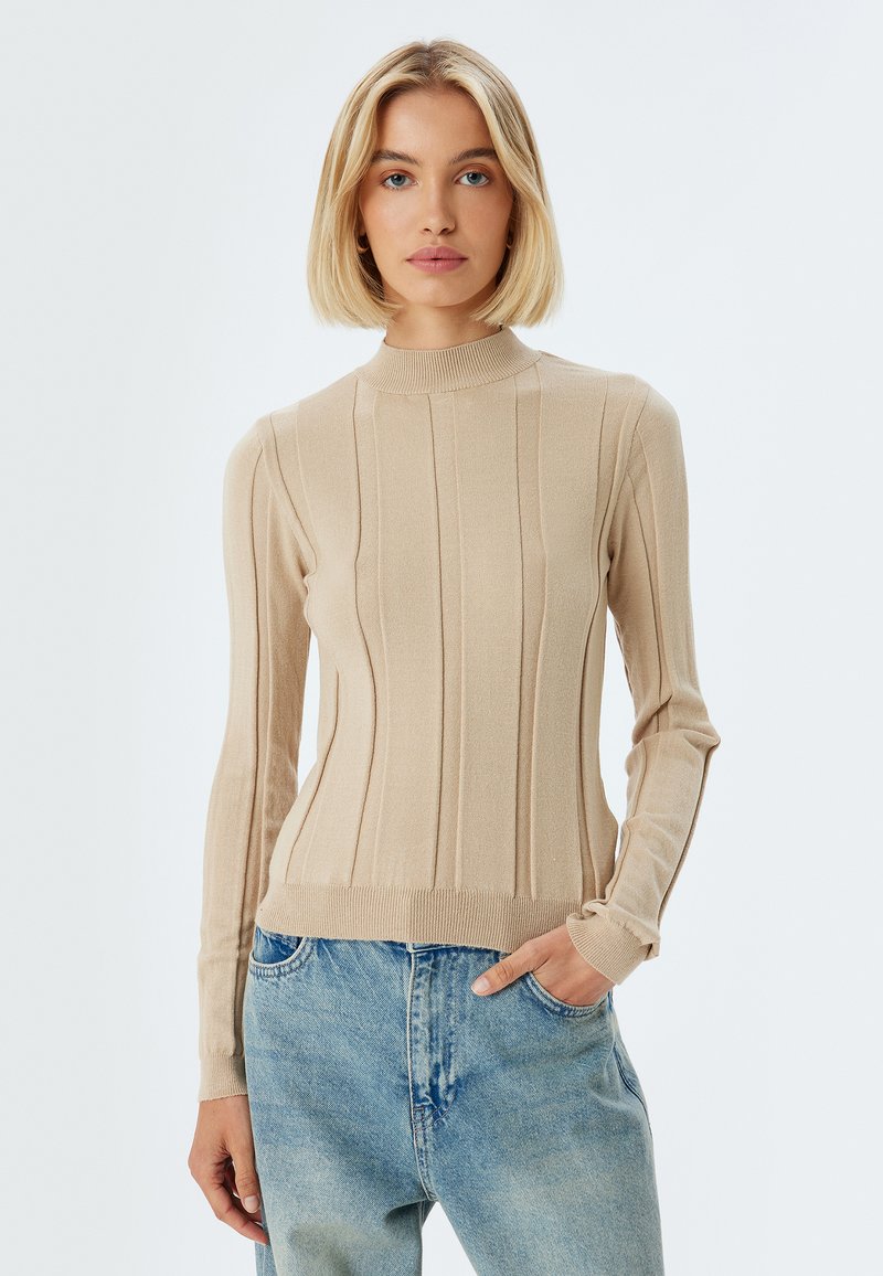 Koton NECK - Strickpullover - beige