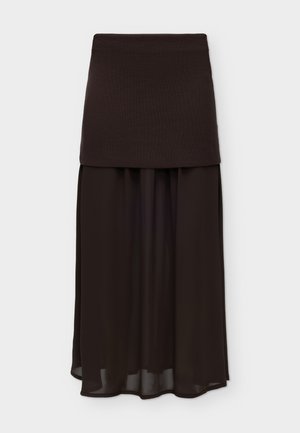 YAS, YASBEANI LONG KNIT - Φούστα σε γραμμή Α - coffee bean