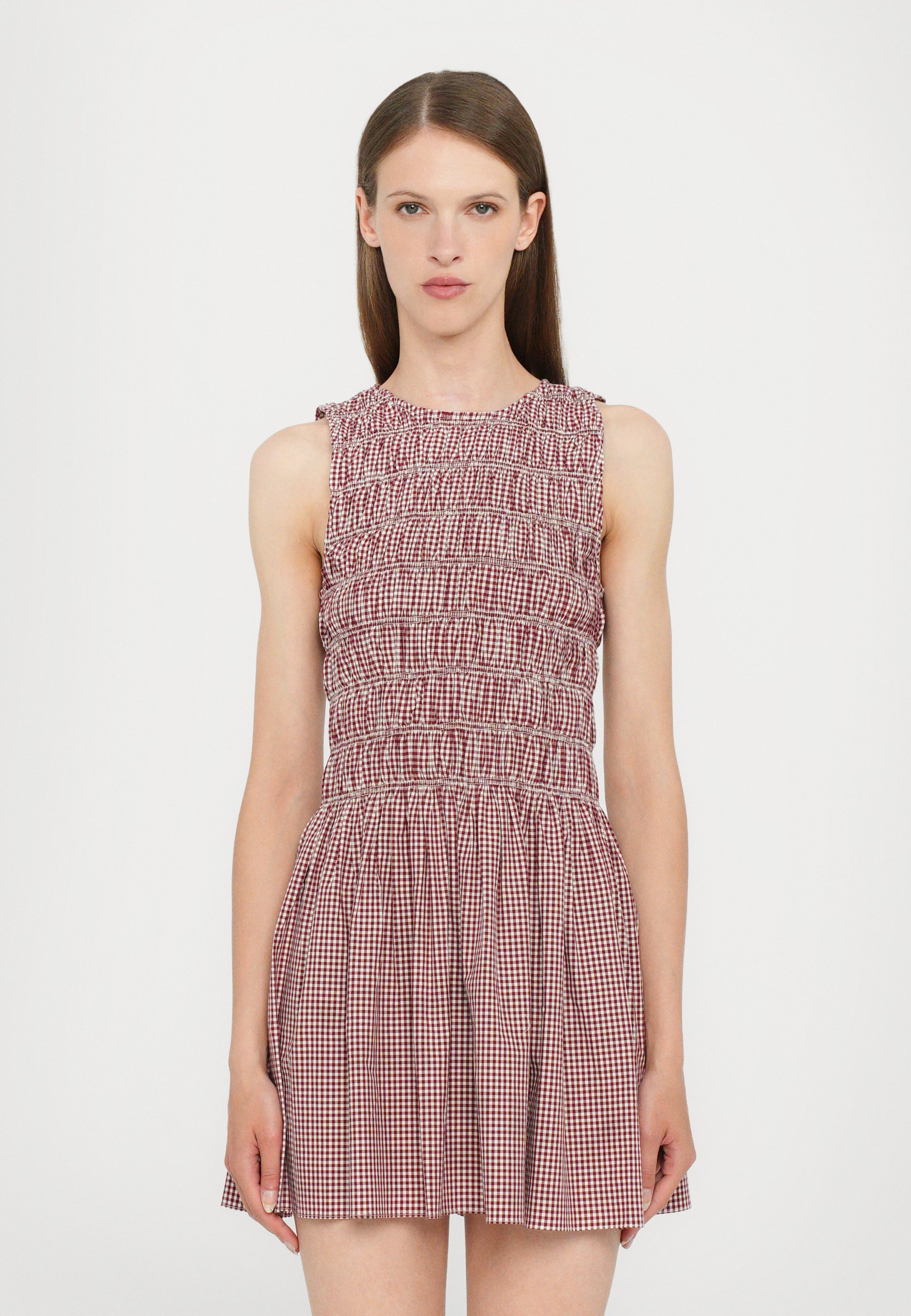 Vestido Guess Originales De Cuadros Para Mujer Verde Multicolor