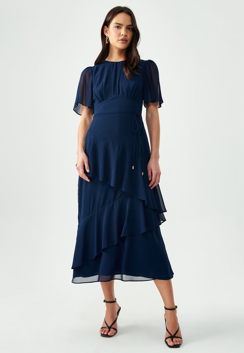 SÁVEL LIN FLOUNCE - Sukienka letnia/czarny - Zalando.pl