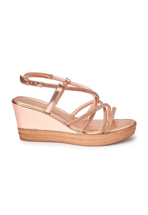 FOREVER COMFORT TUBULAR BLING ASYMMETRIC - Sandalen met hoge hak - rose gold