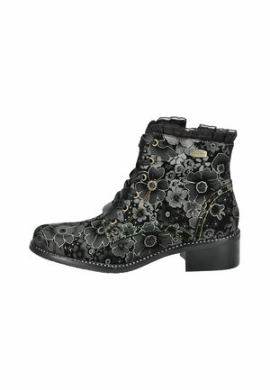 Lace-up ankle boots - acier
