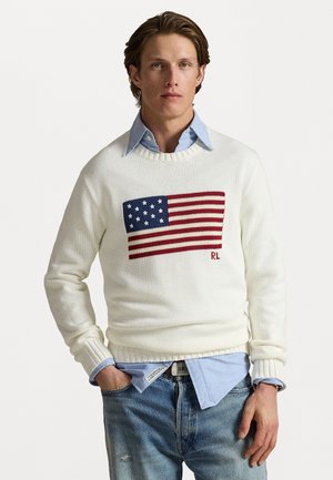 THE ICONIC FLAG JUMPER - Pullover - deckwash white