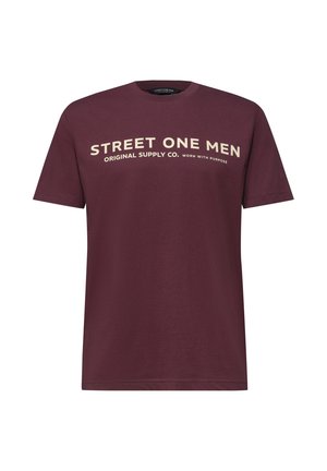 Street One MEN, STREET ONE MEN - T-shirt imprimé - burnt crimson red