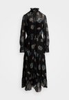 FLORAL RUFFLE TRIM GEORGETTE DRESS - Vestido informal - midnight