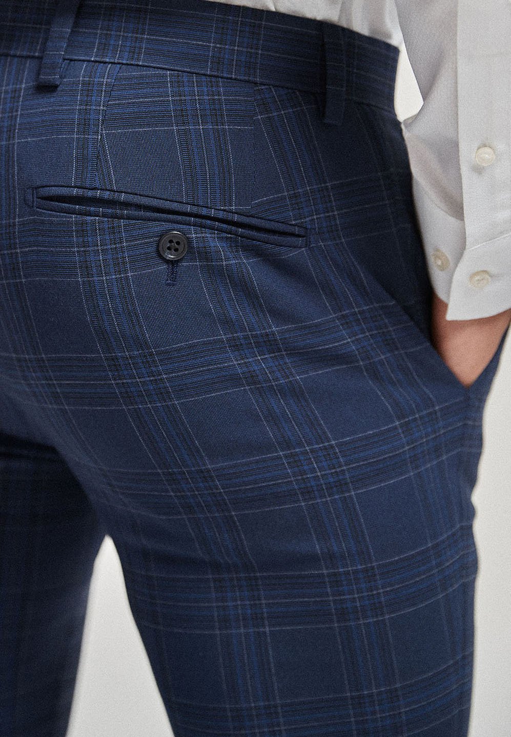 Next CHECK SUIT: TROUSERS-SUPER SKINNY FIT - Pantaloni eleganti - blue/blu  - Zalando.it