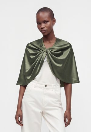 By Malene Birger, PINLOS - Poncho - deep lichen green