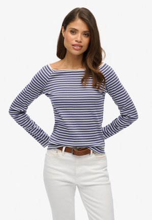 Long sleeved top - mariner navy stripe