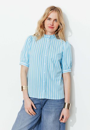 Promod, CHEMISE RAYÉE MANCHES BALLON - Chemisier - rayé bleu
