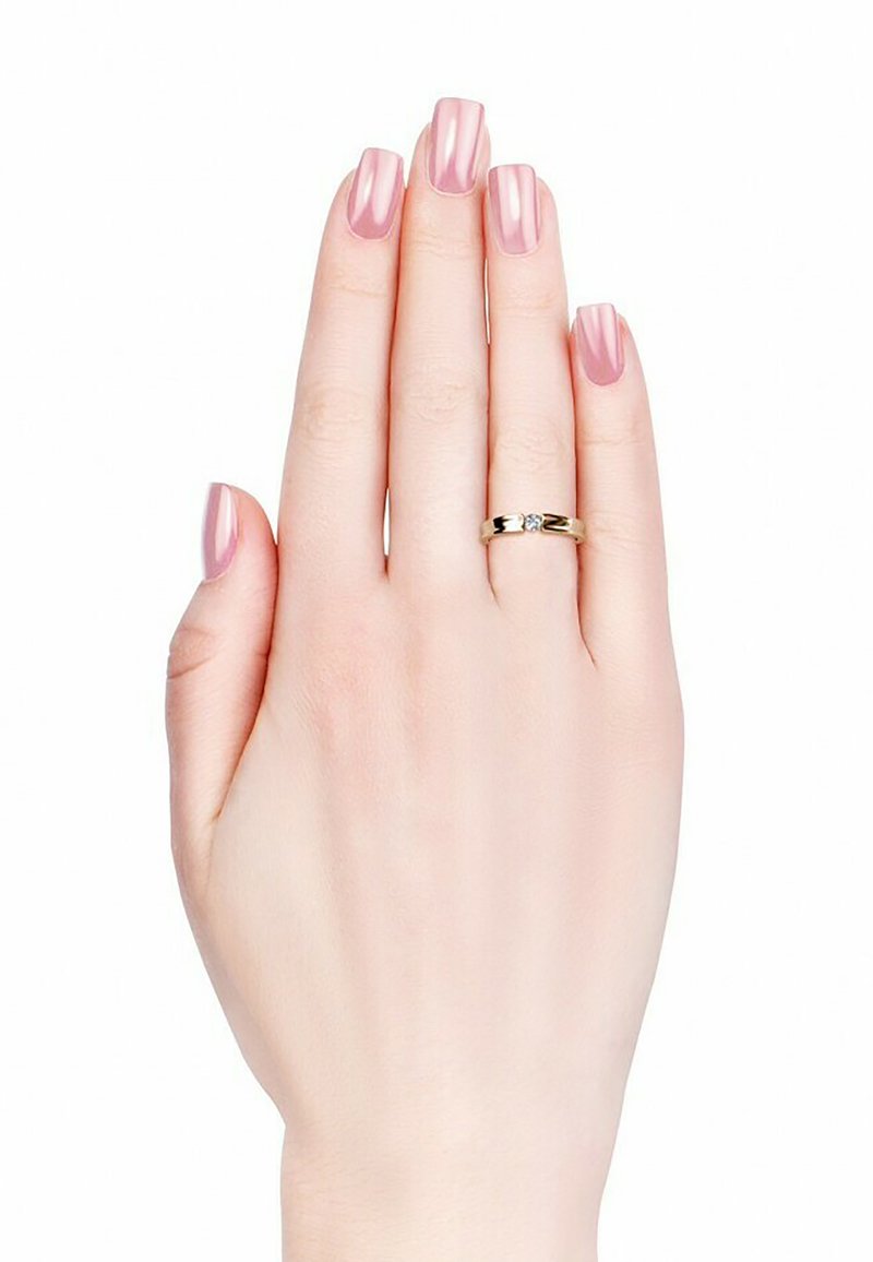 MYC Paris SIMPLICITY - Ring - couleur or rose / cristal