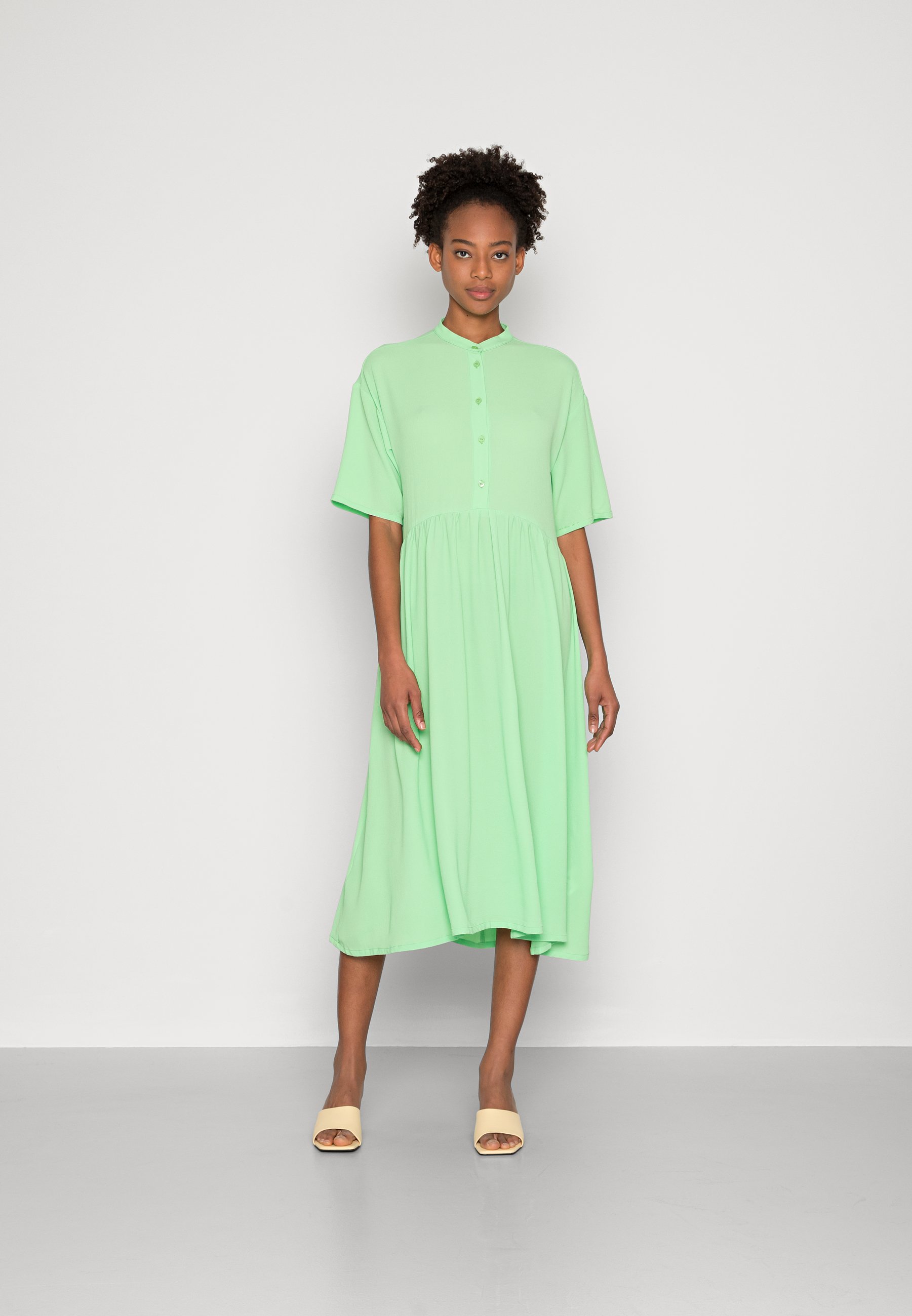 monki green shirt dress