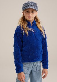 WE Fashion Fleecová mikina - blue